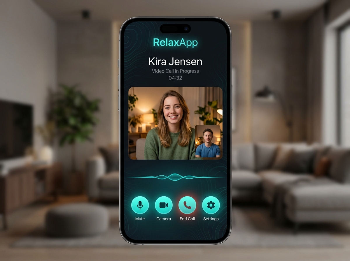 RelaxApp Video/Audio Calling Mockup